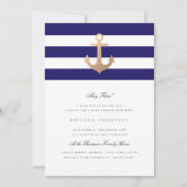 Invitation au Baby shower de la marine nautique (Devant)