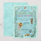 Invitation au Baby shower de la mer (Devant / Derrière)