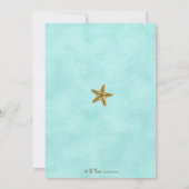 Invitation au Baby shower de la mer - turquoise (Dos)