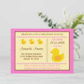 Invitation au Baby shower de la petite fille en ca (Debout devant)
