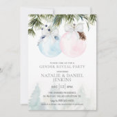 Invitation au Baby shower de la révélation du genr (Devant)