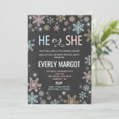 Invitation au Baby shower de la révélation du genr (Debout devant)