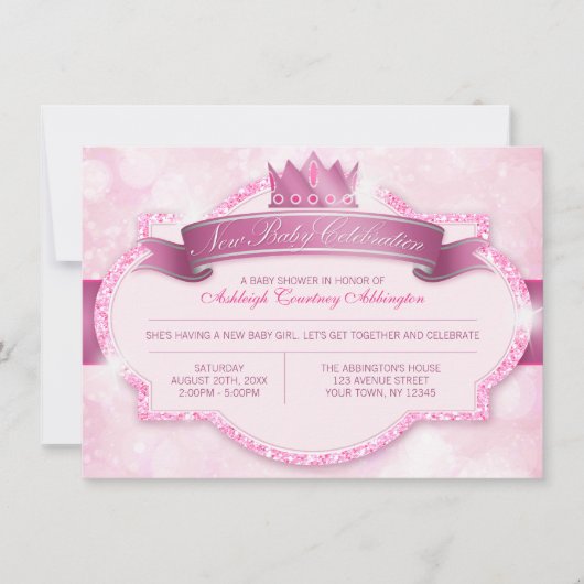 Invitation au Baby shower de la Royal Princess Pin (Devant)