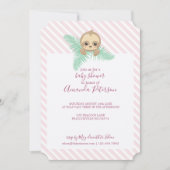 Invitation au Baby shower de la sorcellerie rose (Devant)