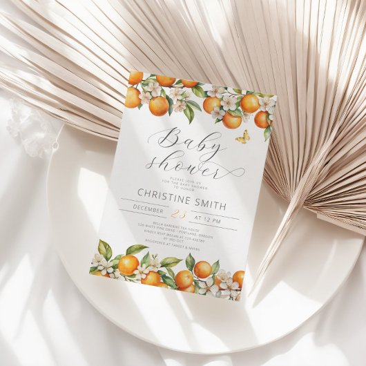 Invitation au Baby shower de la Squeeze d'Orange M