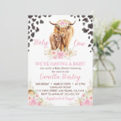 Invitation au Baby shower de la vache Highland (Debout devant)