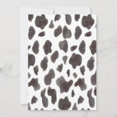 Invitation au Baby shower de la vache Highland (Dos)