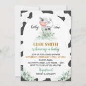 Invitation au Baby shower de la Vache Sainte (Devant)