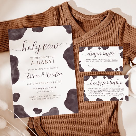 Invitation au Baby shower de la Vache Sainte