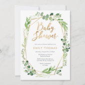 Invitation au Baby shower de la verdure - sans dis (Devant)