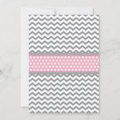 Invitation au Baby shower de Ladybug rose (Dos)