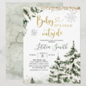 Invitation au Baby shower de l'arbre de l'arbre de (Devant / Derrière)