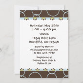 Invitation au Baby shower de Lion pour les garçons (Dos)