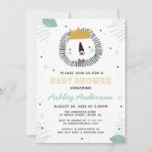 Invitation au Baby shower de Lion sauvage (Devant)