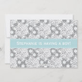 Invitation au Baby shower de lit d'enfant mobile B (Dos)