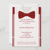 Invitation au Baby shower de Little Mister Bowtie (Dos)