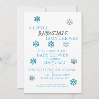 Invitation au Baby shower de Little Snowflake