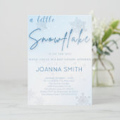Invitation au Baby shower de Little Snowflake, hiv (Debout devant)