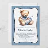 Invitation au Baby shower de l'ours de rêve (Devant)