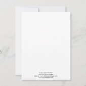 Invitation au Baby shower de l'ours de Teddy (Dos)