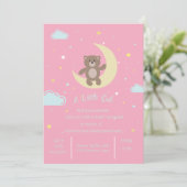 invitation au baby shower de l'ours mignon (Debout devant)