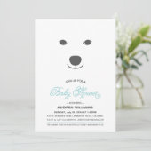 Invitation au Baby shower de l'ours polaire (Debout devant)