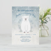 Invitation au Baby shower de l'ours polaire (Debout devant)