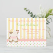 Invitation au Baby shower de moto-vache de la ferm (Debout devant)