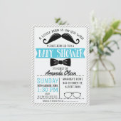 Invitation au Baby shower de Mustache Little Gentl (Debout devant)