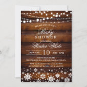 Invitation au Baby shower de neige de l'hiver (Devant)
