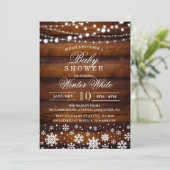 Invitation au Baby shower de neige de l'hiver (Debout devant)