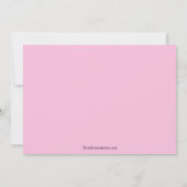 Invitation au Baby shower de nid d'oiseaux rose bé (Dos)