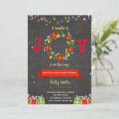Invitation au baby shower de Noël (Debout devant)