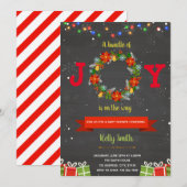 Invitation au baby shower de Noël (Devant / Derrière)