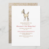 Invitation au Baby shower de nourriture du Cheval  (Devant / Derrière)