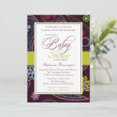 Invitation au baby shower de paisley à la citron v (Debout devant)