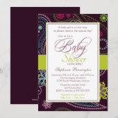 Invitation au baby shower de paisley à la citron v (Devant / Derrière)