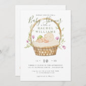 invitation au baby shower de panier de pâques (Devant / Derrière)
