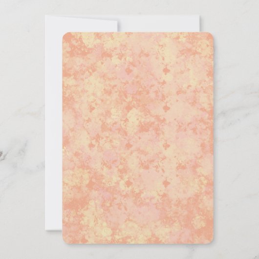 Invitation au Baby shower de pêche douce (Dos)