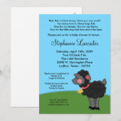 Invitation au Baby shower de pépinière de moutons (Devant / Derrière)