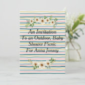 Invitation au Baby shower de pique-nique (Debout devant)