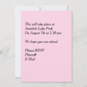 Invitation au Baby shower de pique-nique (Dos)