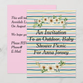 Invitation au Baby shower de pique-nique (Devant / Derrière)