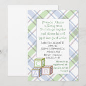 Invitation au Baby shower de plaid (Devant / Derrière)