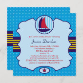 Invitation au Baby shower de plaisancier (Devant / Derrière)