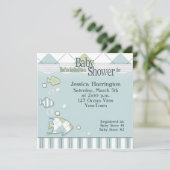 Invitation au Baby shower de poisson tropical (Debout devant)