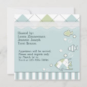 Invitation au Baby shower de poisson tropical (Dos)