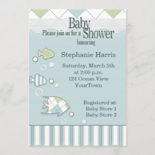 Invitation au Baby shower de poisson tropical no 2