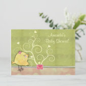 Invitation au baby shower de poulet (Debout devant)