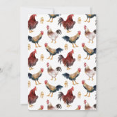 Invitation au Baby shower de poulet rustique (Dos)